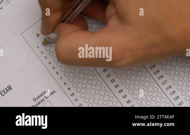 Filling test score sheet Stock Videos & Footage - HD and 4K Video Clips ...