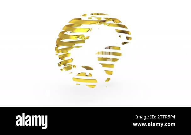 Rotation of the Earth. White background, 2 in 1, loop (151-600 frames ...