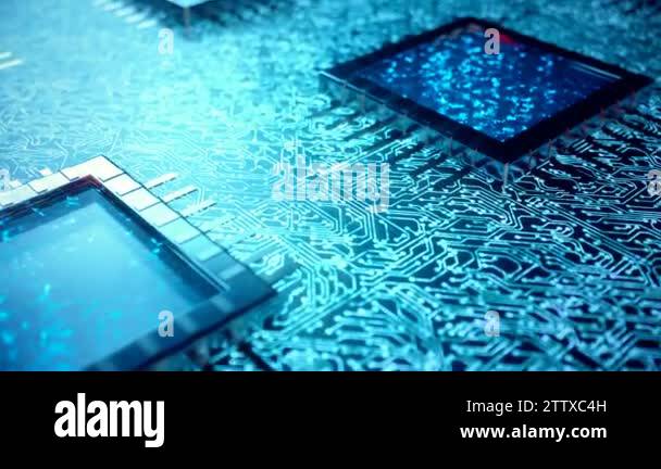 AI artificial intelligence CPU concept. Machine learning. CPUs on the ...