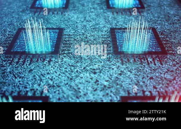 AI artificial intelligence CPU concept. Machine learning. CPUs on the ...