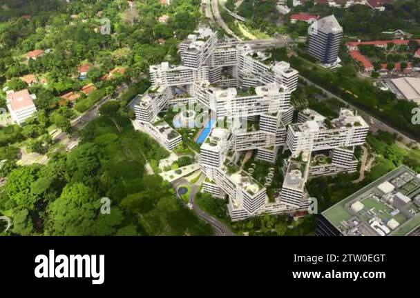 View of The Interlace apartments in Singapore city. Modern architecture ...