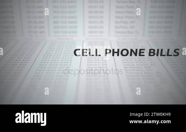Phone bill cell Stock Videos & Footage - HD and 4K Video Clips - Alamy