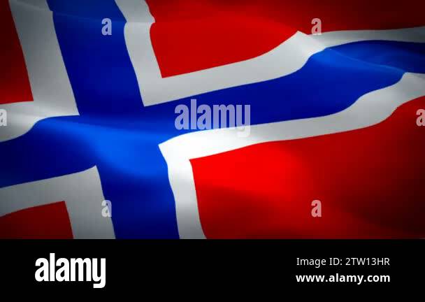 Norway waving flag. National 3d Norwegian flag waving. Sign of Norway ...