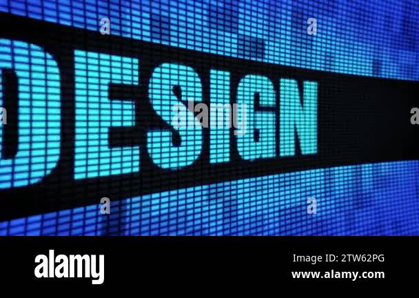 Design Side Text Scrolling LED Wall Pannel Display Sign Board Stock ...