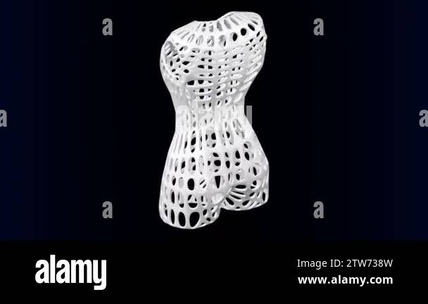 Woman Body Rendering Cellular structures as part of 3d woman body. Loopable. Luma matte. 3D ...