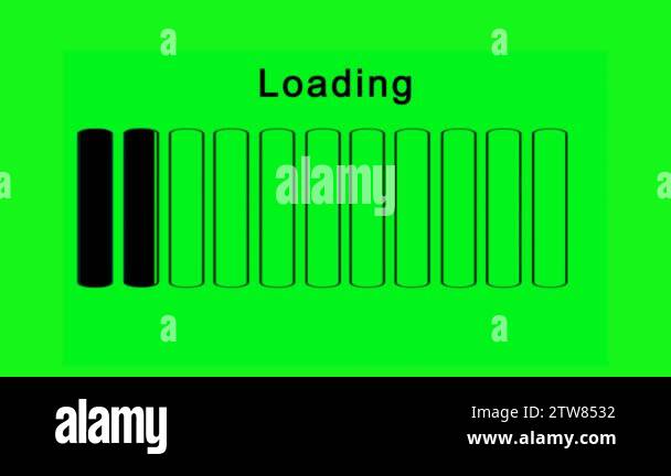 Loading bars horizontally - green screen effect Stock Video Footage - Alamy