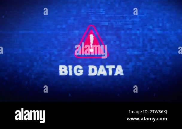 Big Data Text Digital Noise Twitch Glitch Distortion Effect Error ...