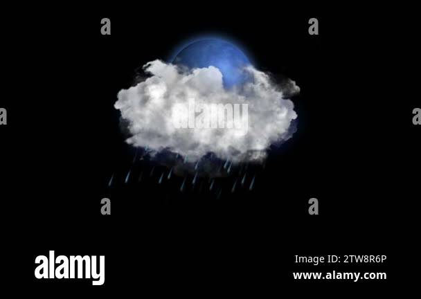 Moon rain weather forecast icon Stock Videos & Footage - HD and 4K ...