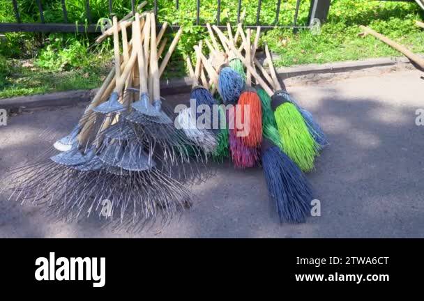 Creative Broom Rake Broom brooms Stock Videos & Footage - HD and 4K Video Clips - Alamy