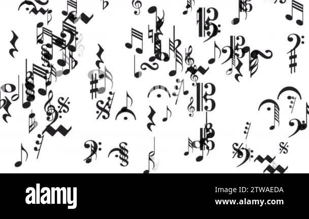 4k music notes background symbol Stock Videos & Footage - HD and 4K ...