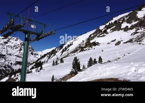 Panorama horizontal. Many people start skiing on a well-groomed ski ...