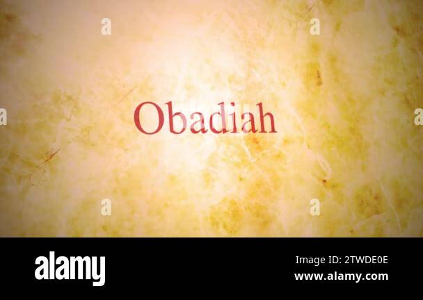 Books of the old testament in the bible series - Obadiah Stock Video ...