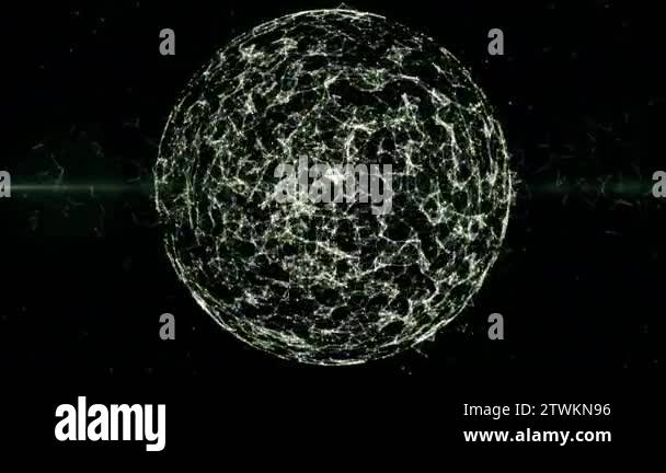 abstract digital globe background interlacing plexus lines and dots ...