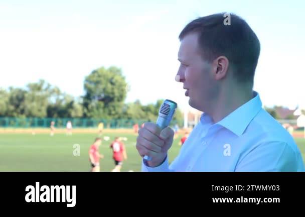 Football commentator microphone Stock Videos & Footage - HD and 4K ...