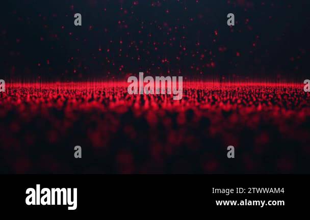 Abstract motion background of shining particles. Digital signature with ...