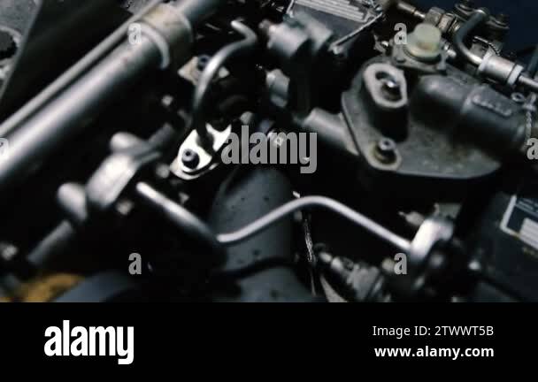 4K Close up Airplane Engine footage from a turboprop aircraft. Showing ...