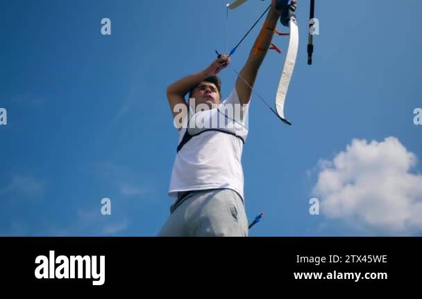 Archer aiming long bow arrow Stock Videos & Footage - HD and 4K Video ...