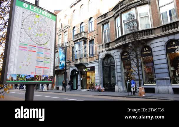 city street with a map of attractions on the pillar Stock Video Footage ...