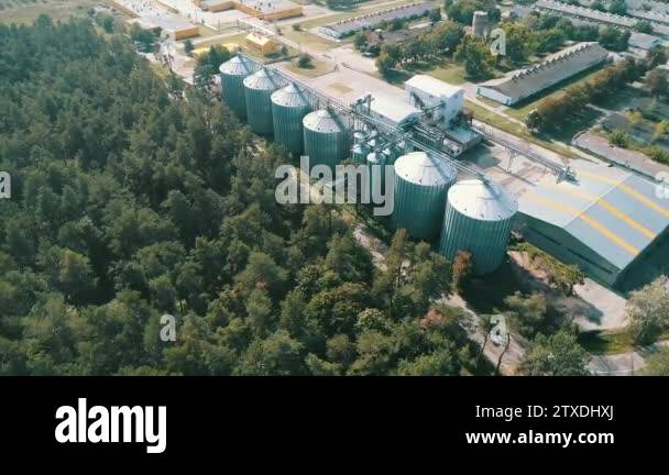 Agricultural Silos. Building Exterior, Storage and drying of grains ...