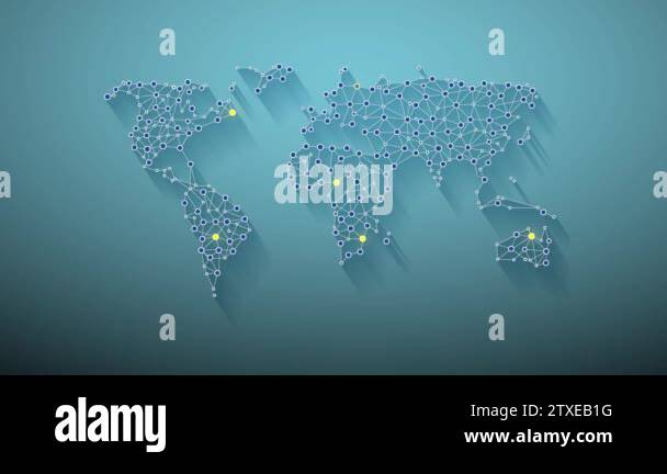 Global Network World Map Animation Video Motion Graphics Animation Global Network World Map Animation Video Motion Graphics Animation