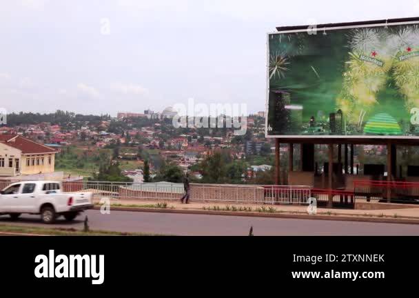 Road traffic on Sonatube Road in Kigali, Rwanda, in March 2019 Stock ...