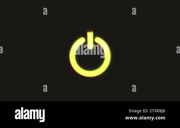 On Off Button Symbol Background Glowing/ Animation of an on and off ...