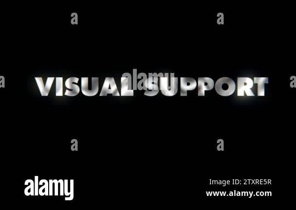 Support Text Channel Visual Support - text animation motion typographics Stock Video Footage ...