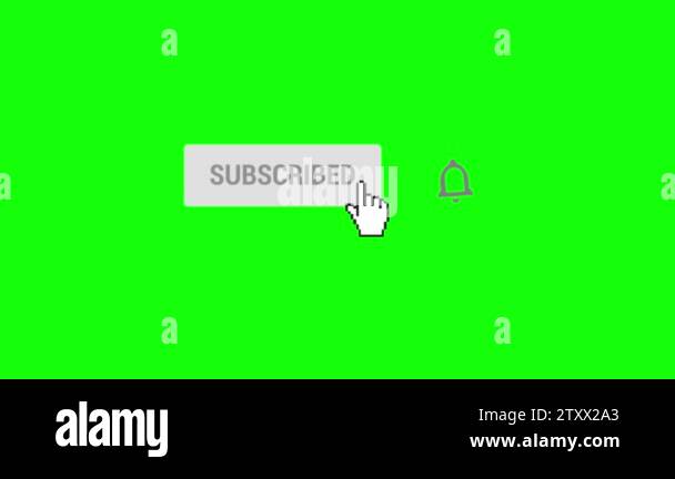 Animation Of Mouse Clicking Subscribe Button And Bell Notification With Animation Of Mouse Clicking Subscribe Button And Bell Notification With