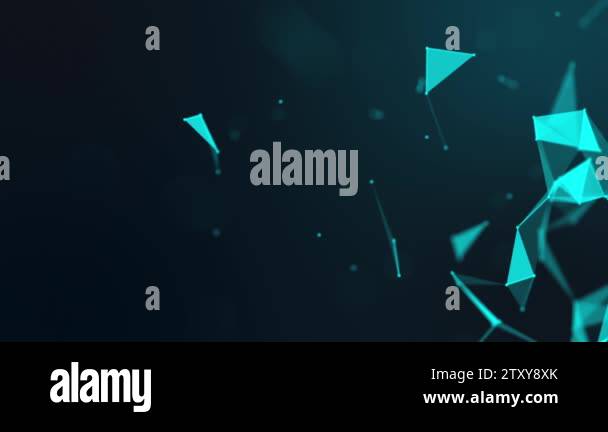 Animated abstract blue geometrical background with moving lines ...