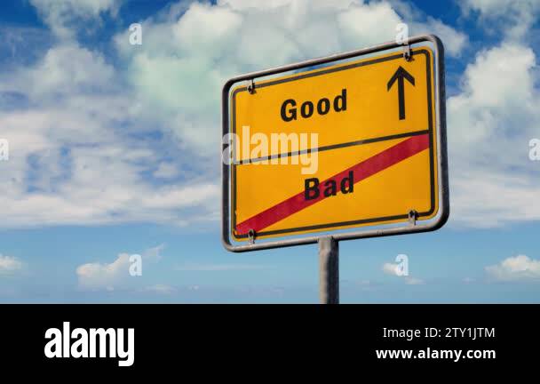 Good or bad road sign Stock Videos & Footage - HD and 4K Video Clips ...