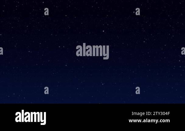 Night starry sky, dark blue space background with flickering stars ...