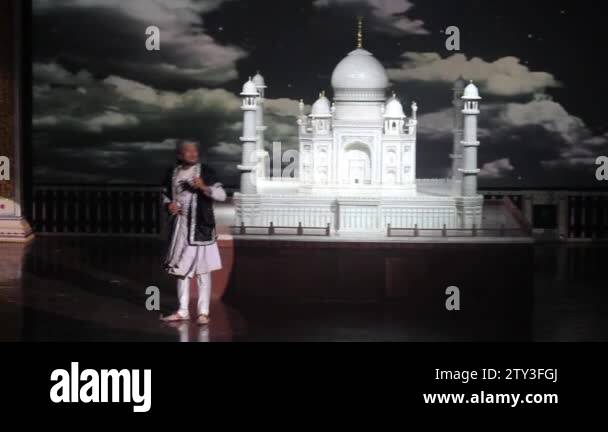 Performance in the Indian theater. Agra. Culture of India Stock Video