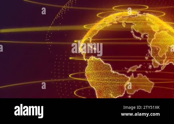 Network Rays Global Network Connected. Concept Digital World Networks. Abstract ...