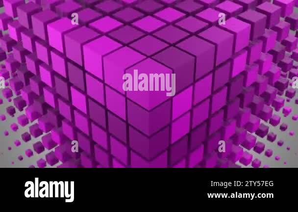 Boxes Formed A Wave In Space. Abstract background, 2 in 1, alpha matte ...