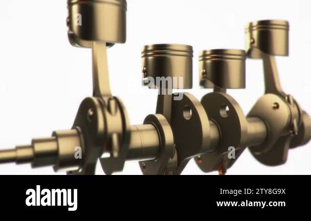 Engine Cylinders Animation 3d animation footage of four cylinders engine. Animation of seamless ...
