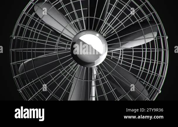 3d animation footage of rotating fan. Animation of seamless loop Stock ...