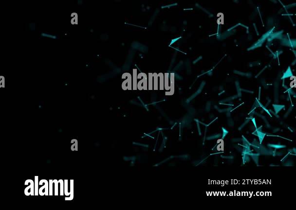 Animated abstract blue geometrical background with moving lines ...