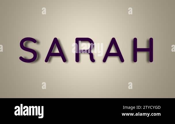 Sarah name Stock Videos & Footage - HD and 4K Video Clips - Alamy