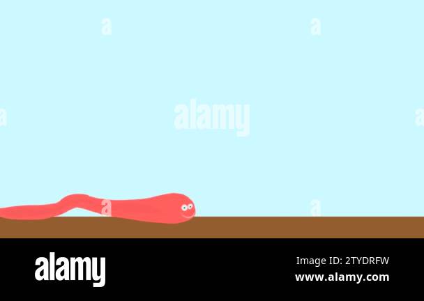 Soil worm cartoon earthworm Stock Videos & Footage - HD and 4K Video ...