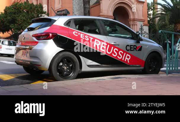 Menton, France - January 23, 2020: CER French Driving School Car ...