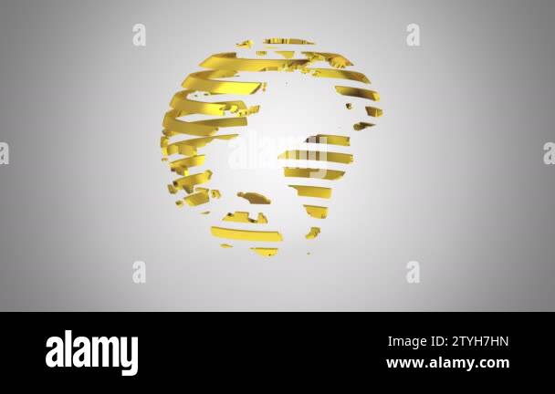 Rotation of the Earth. Gray background, 2 in 1, loop (151-600 frames ...