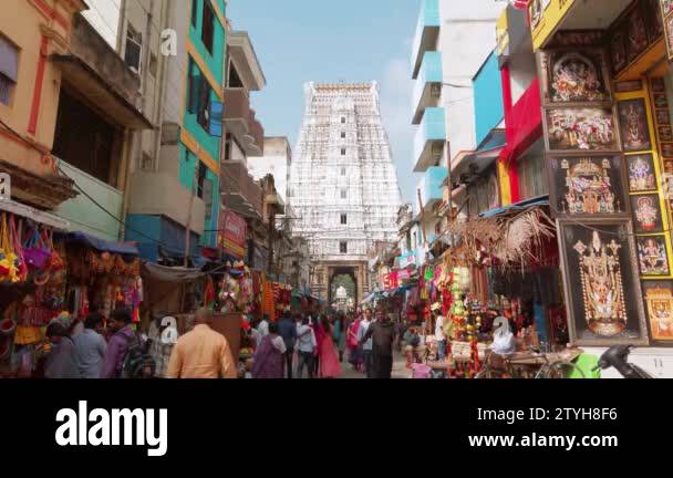 Goindal Raja Tirupati, India - Circa December 2019. Devotees visit Sri Govinda Raja ...