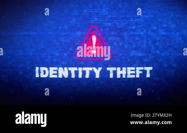 Identity Theft Text Digital Noise Twitch Glitch Distortion Effect Error ...