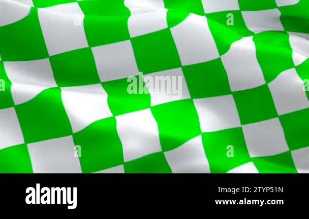 Nascar Green And White Checkered Flag For Stages Video Waving In Wind
