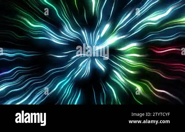 4K Abstract Background neon glow color moving seamless art loop ...