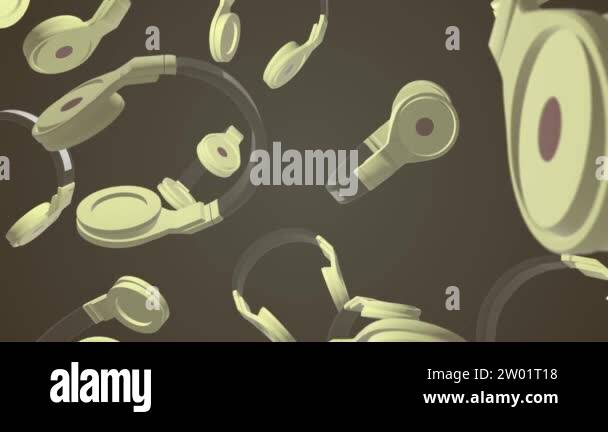 Rotating headphones. 3D animation. 1920x1080 Stock Video Footage - Alamy