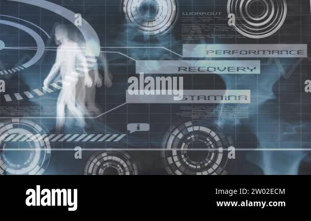 Body Recovery Animation Digital animation of an interface with a digital human body with ...
