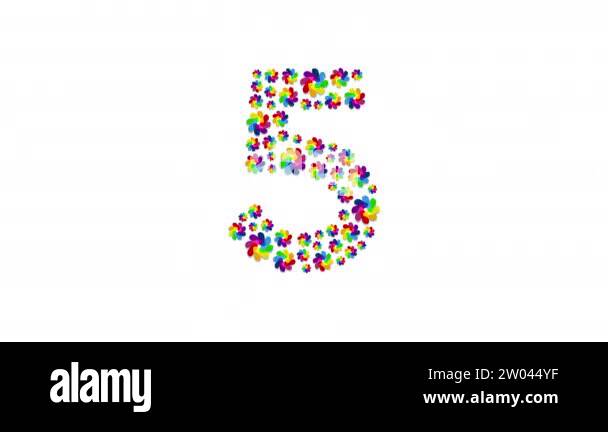 Alphabet set letter number countdown nine to zero, Turbine paper ...