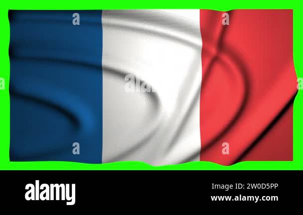 french flag green screen