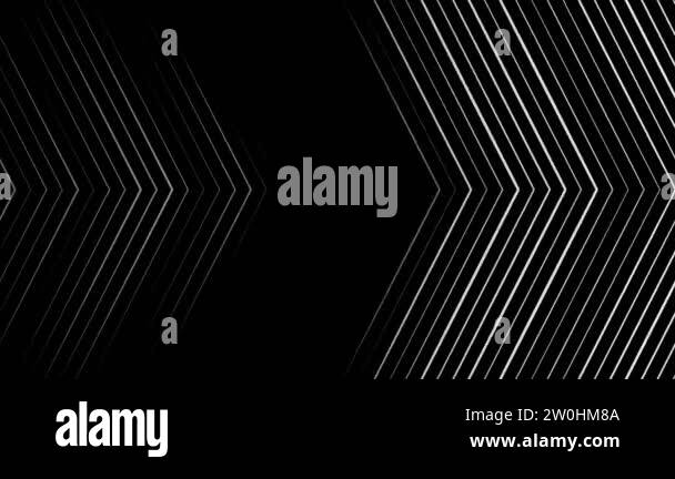 White moving arrows formed by crossed narrow lines on black background ...